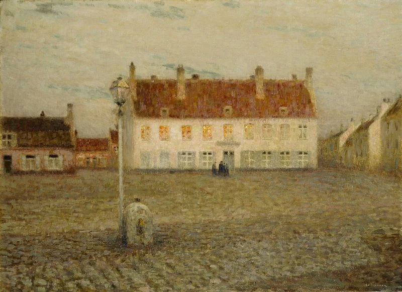 Henri Le Sidaner - 2 3, Villaggio al crepuscolo, Dublin City Gallery The Hugh Lane